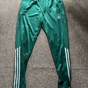 adidas Green Track Pants with Side Stripes size medium NWOT